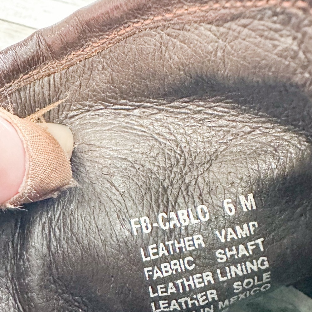 Freebird by Steven Cablo Western Ankle Boots Blanket Brown Leather Size 6 - Picture 5 of 7
